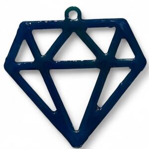 green/blue handmade scene diamond necklace